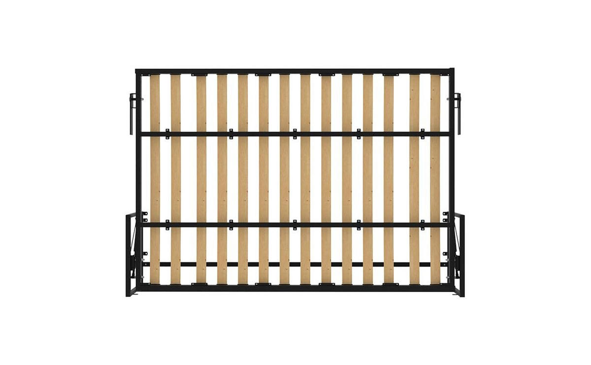 WANDBETT Morphy Classik Modulares SizeFlex- und TypeFlex-System - 200x150 Horizontal - Schwarz, Holz/Metall (200/150cm) - WallBedKing