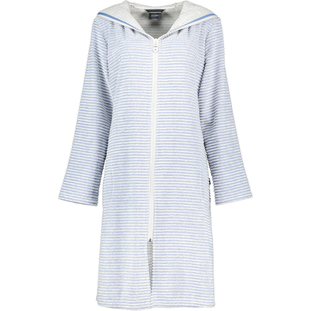 BADEMÄNTEL DAMEN KURZMANTEL MIT KAPUZE KURZMANTEL MIT KAPUZE 6222 CAPRI - 11 - Blau, Textil (Lnull) - Cawoe