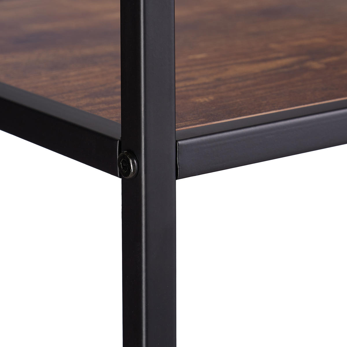 BÜCHERREGAL - Dunkelbraun, Holzwerkstoff/Metall (77/150/33cm) - Relaxdays