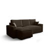 ECKSOFA L AMBRO Poso 06 Links mit Schlaffunktion - Braun, Textil (232/143cm) - Bedante