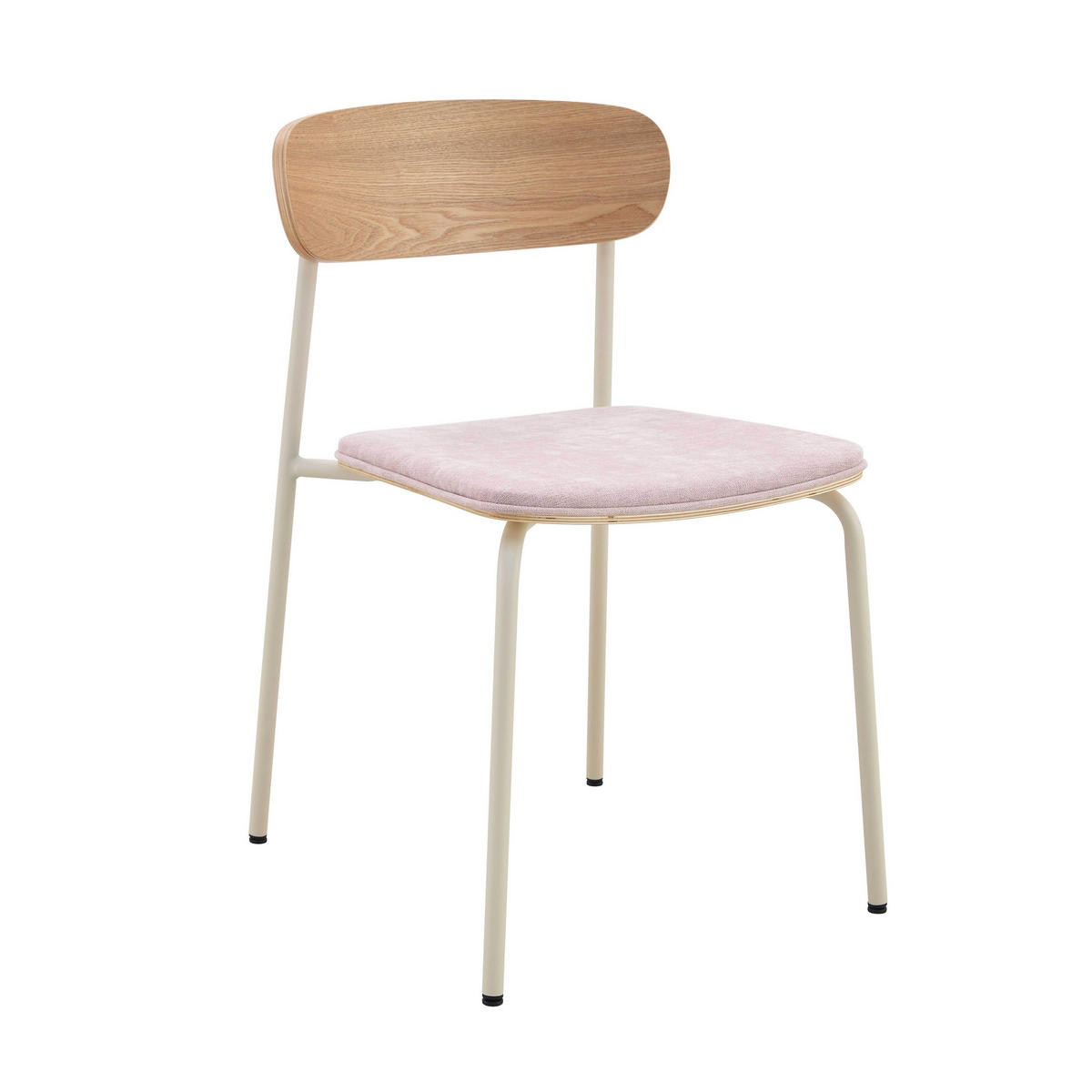STUHL 2-tlg., Rosa - Pink, Holz (46/78/52cm) - Oviala