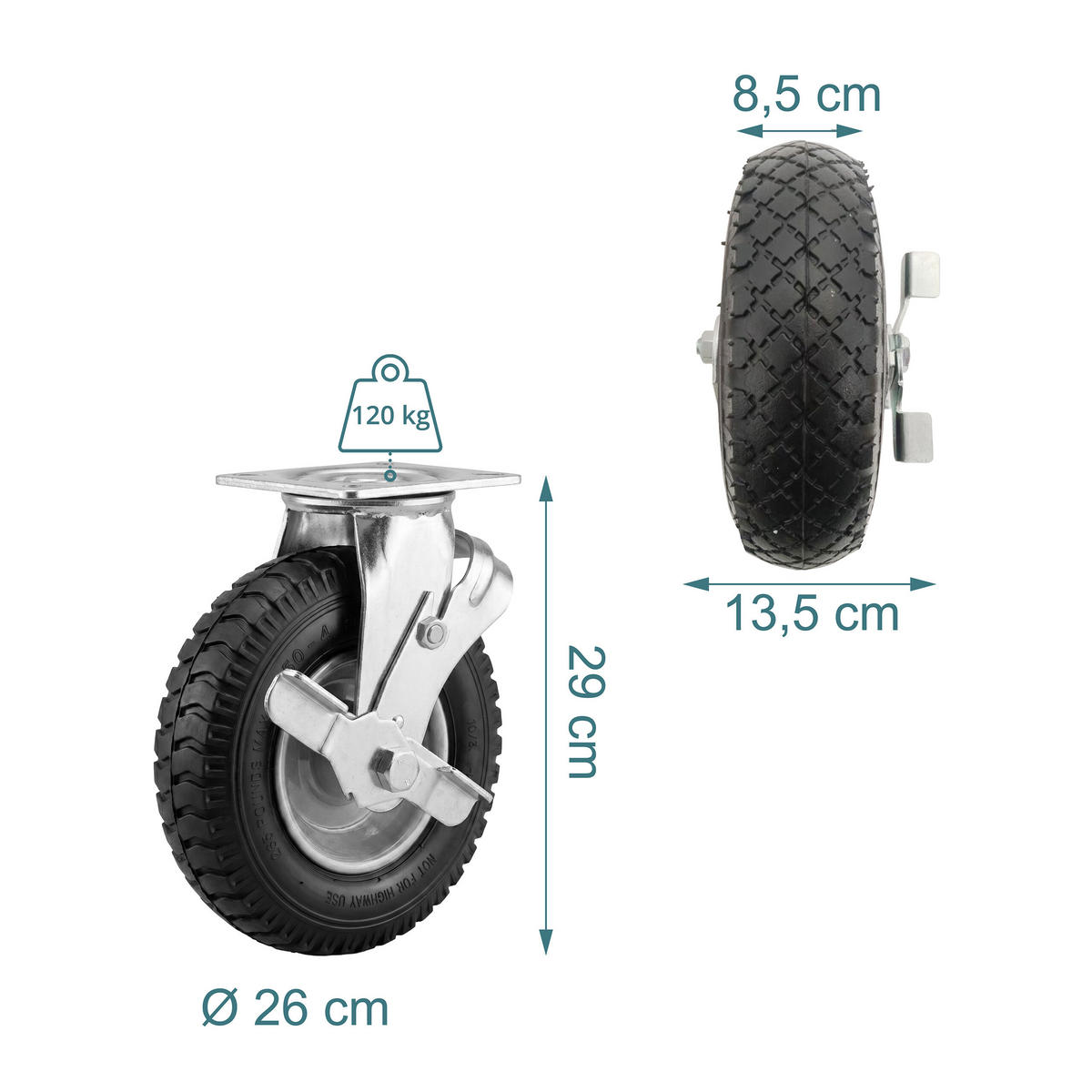 2XOTOČNÉ kolo - různobarevná, kov/plast (13.5/29/26cm) - Relaxdays