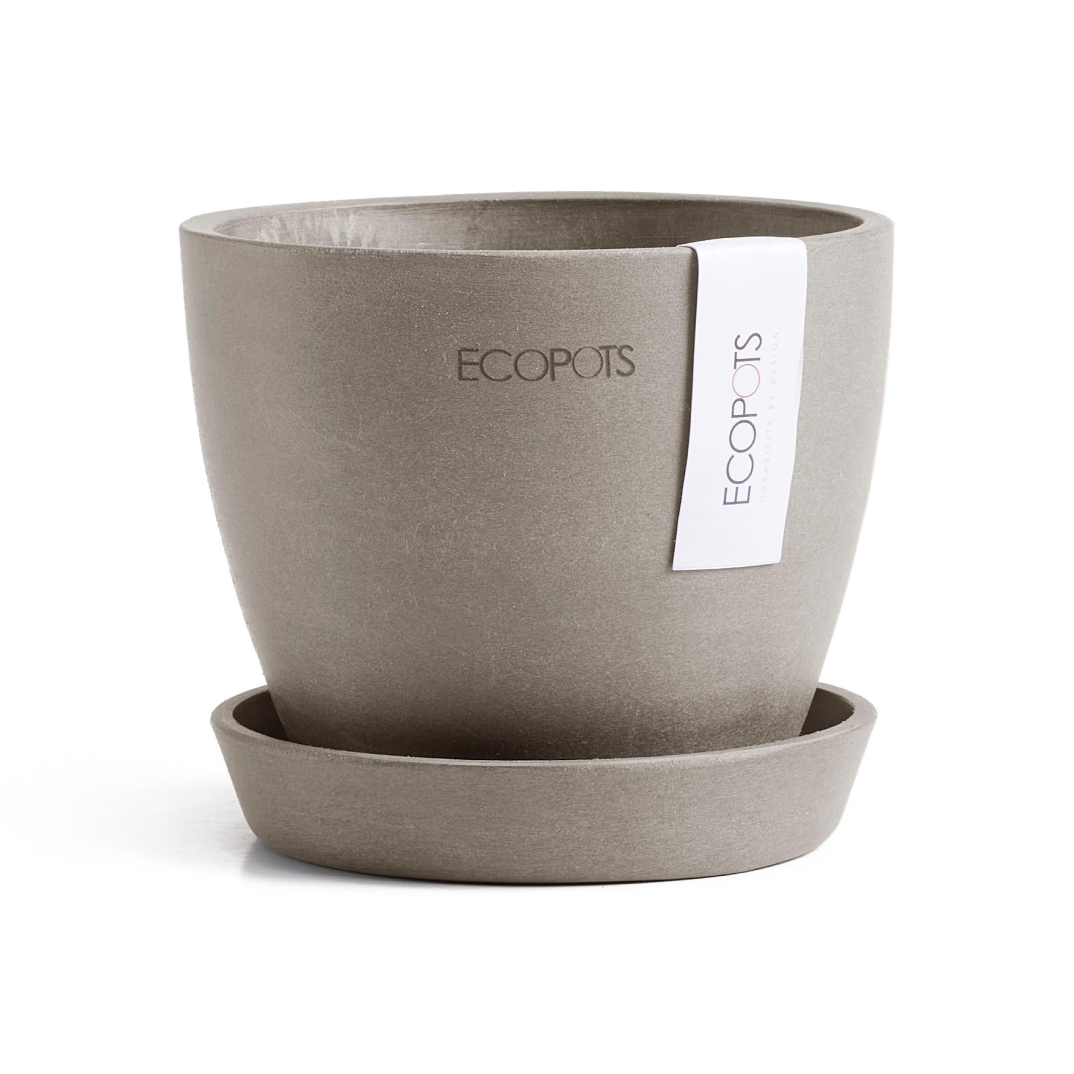 BLUMENTOPFUNTERSETZER Antwerp 11,5/10,1 cm Taupe - Taupe, Kunststoff (11.5/10.1cm) - Ecopots