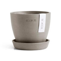 BLUMENTOPFUNTERSETZER Antwerp 11,5/10,1 cm Taupe - Taupe, Kunststoff (11.5/10.1cm) - Ecopots
