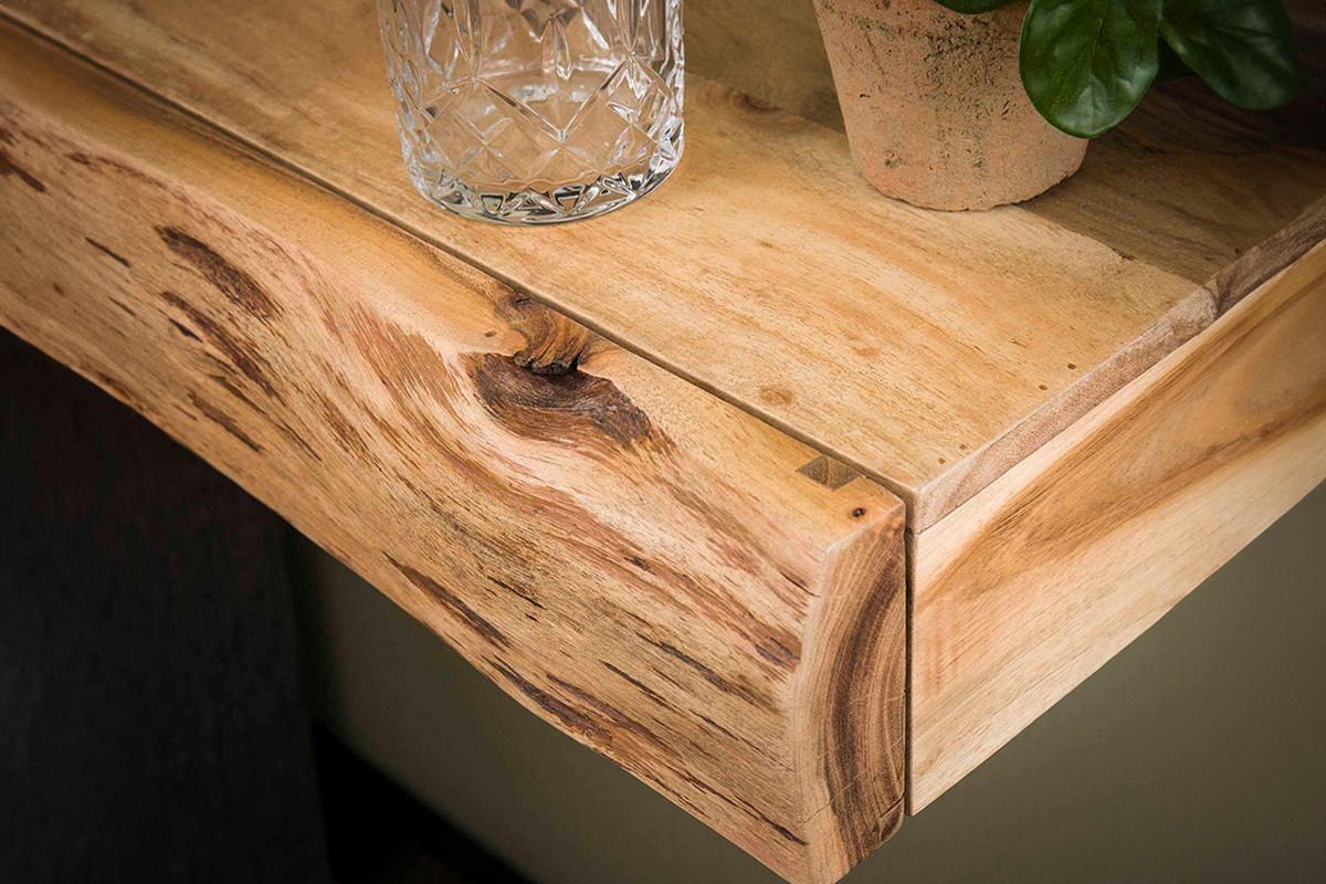 NACHTTISCH SESA 2ER SET Holz Akazie - Braun, Holz (40/10/20cm) - KAWOLA