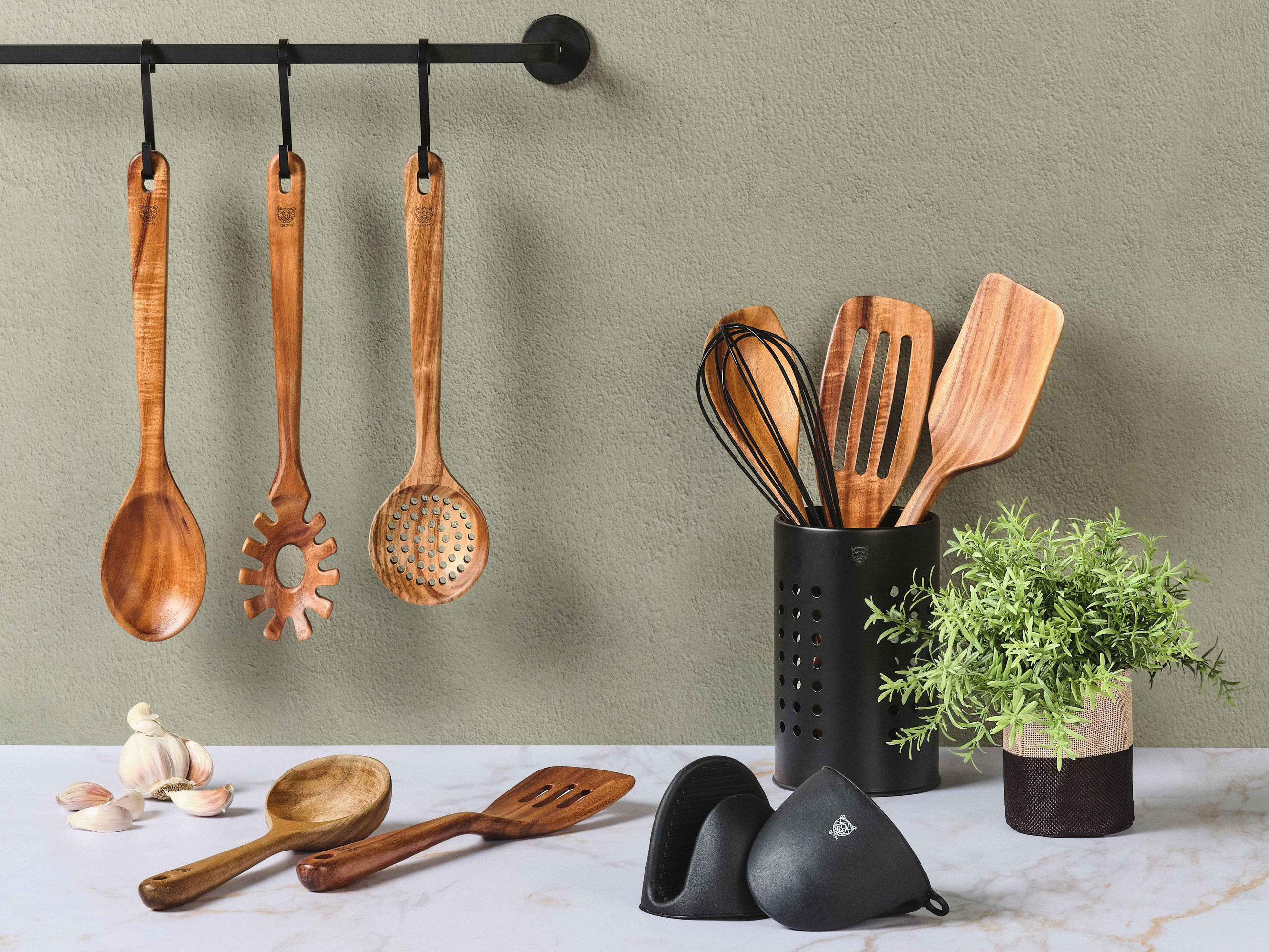 SALATBESTECK aus Akazienholz SKOV - Braun, Holz (26cm) - Björn