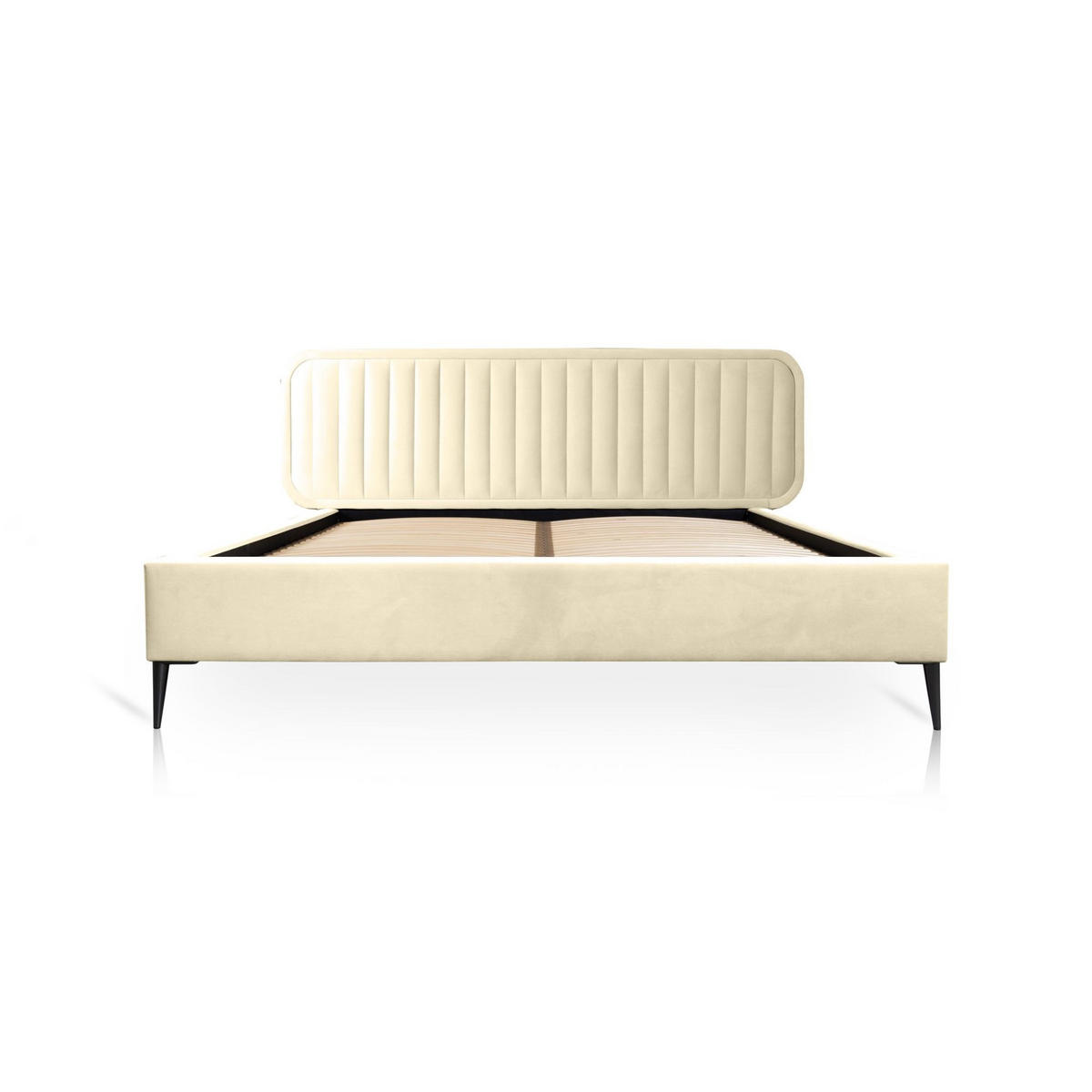 POLSTERBETT Miami In Monolith - Creme, Holzwerkstoff/Textil (160/200cm) - Fun Möbel