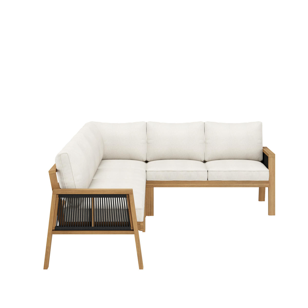GARTENMÖBELSET Natur Creme - Beige, Holz - ComfortXL