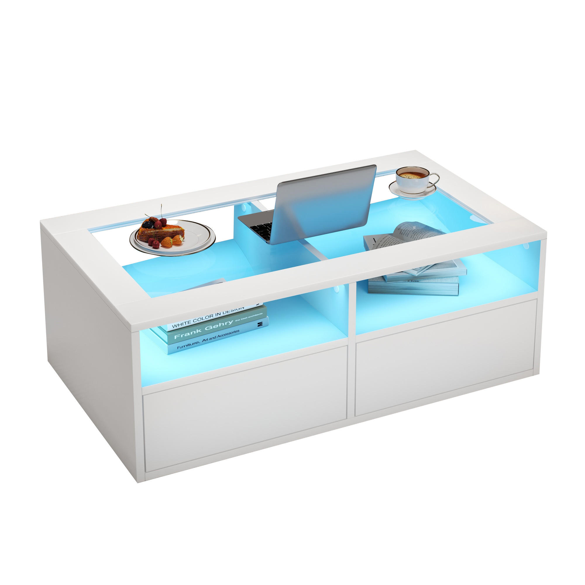 ComfortXL Couchtisch Weiß 100x35x50 cm