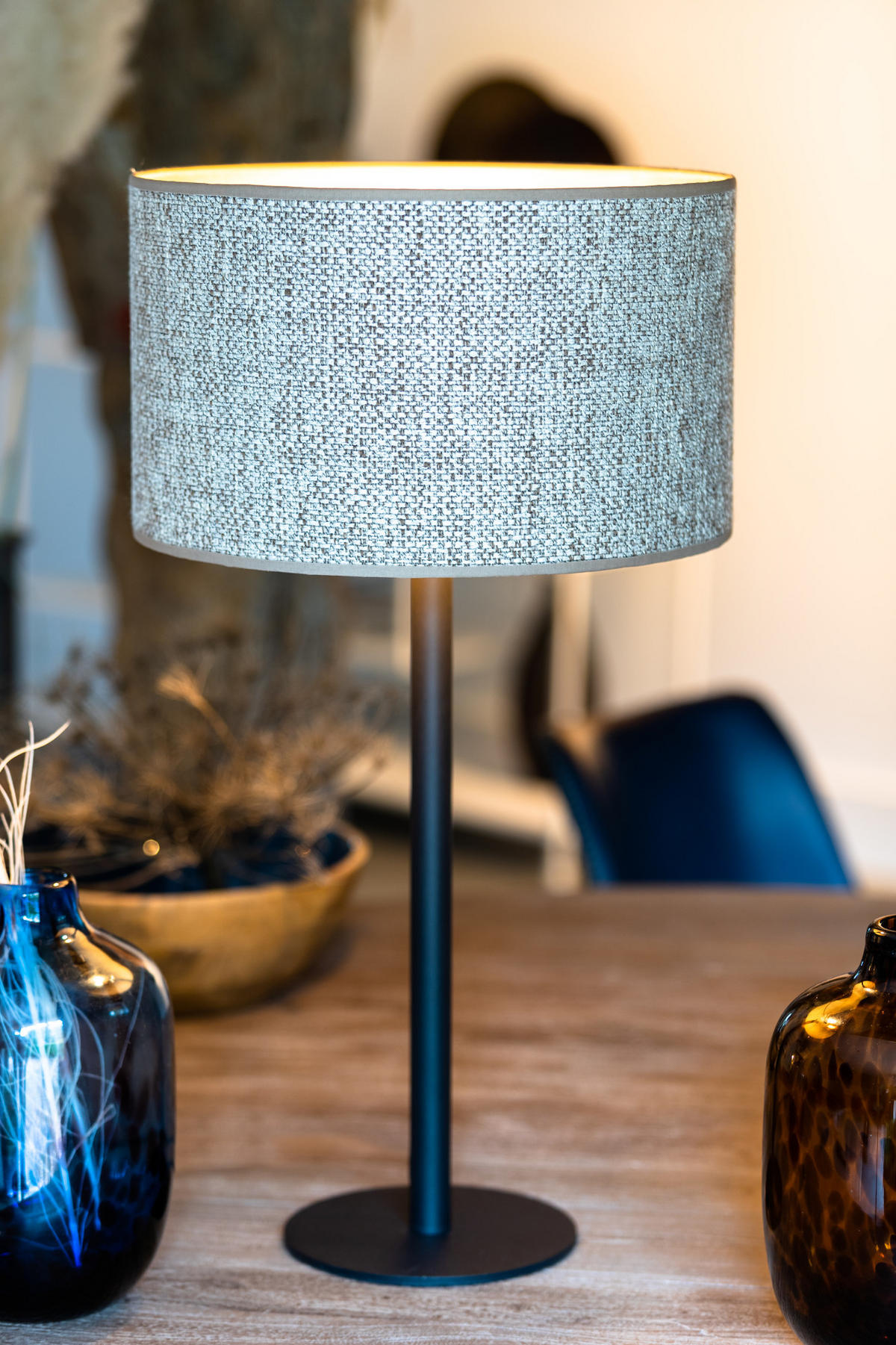 LAMPENFUSS Rodrigo Schwarz Ø18/37,5 cm - Schwarz, Metall (18/18/37.5cm) - Light & Living