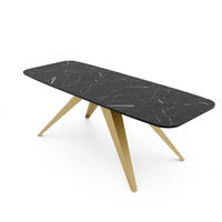 AUSZIEHTISCH FENTO 180/90/76 cm, Gold / Grigia Pietra (Steingrau) - Grau, Holzwerkstoff/Metall (90/180/76cm) - Idohome