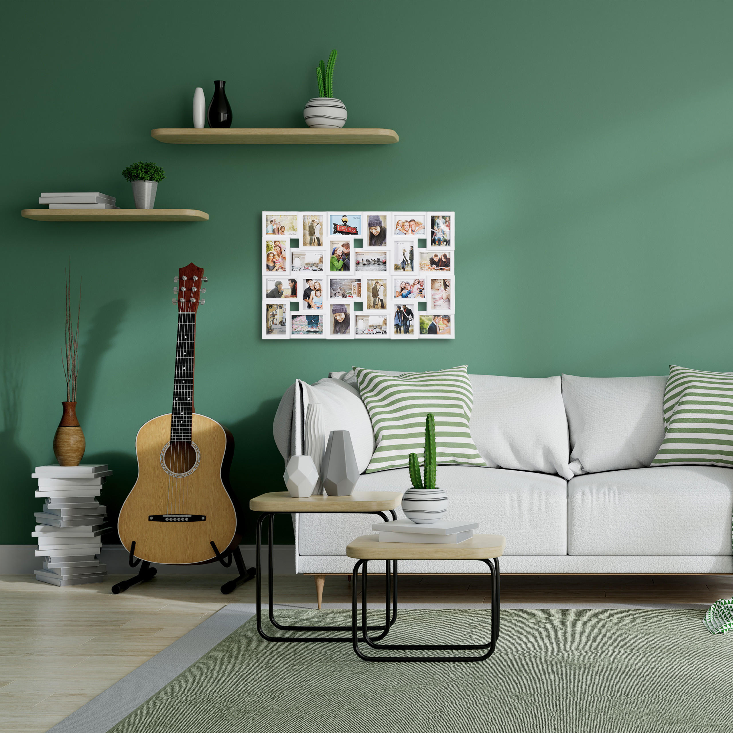 BILDERRAHMEN - Weiß, Wellpappe/Kunststoff (86/57/3cm) - Relaxdays