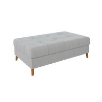 HOCKER Alma Hellgrau Cord - Hellgrau/Braun, Holz/Textil (118/40/73cm) - S-Style Möbel