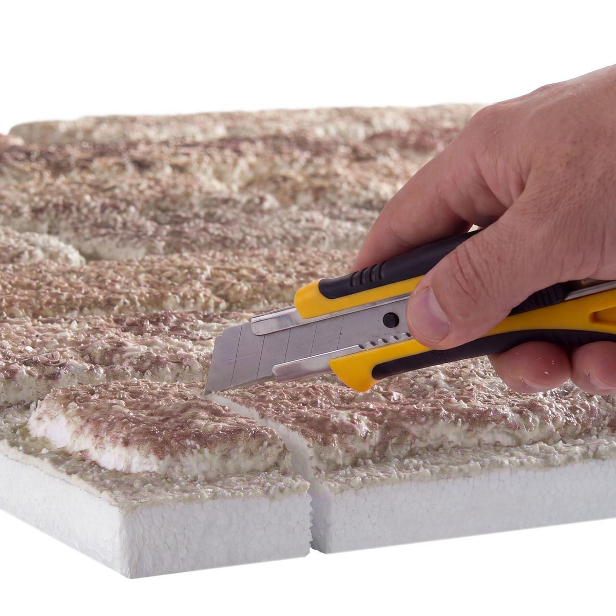 3D-WANDPANEELE , 100 x 50 x 2 cm, 5 m² Abdeckungsfläche, flexibel zuschneidbar, Backstein sandbraun - Sandfarben, Kunststoff (50/2/100cm) - tectake