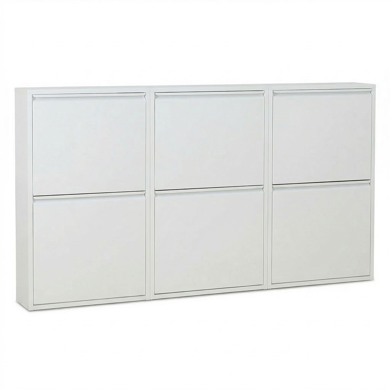 SCHUHSCHRANK Pisa Weiß 150/16/73 cm - Weiß, Metall (150/73/16cm) - ebuy24