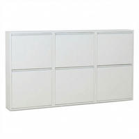 SCHUHSCHRANK Pisa Weiß 150/16/73 cm - Weiß, Metall (150/73/16cm) - ebuy24