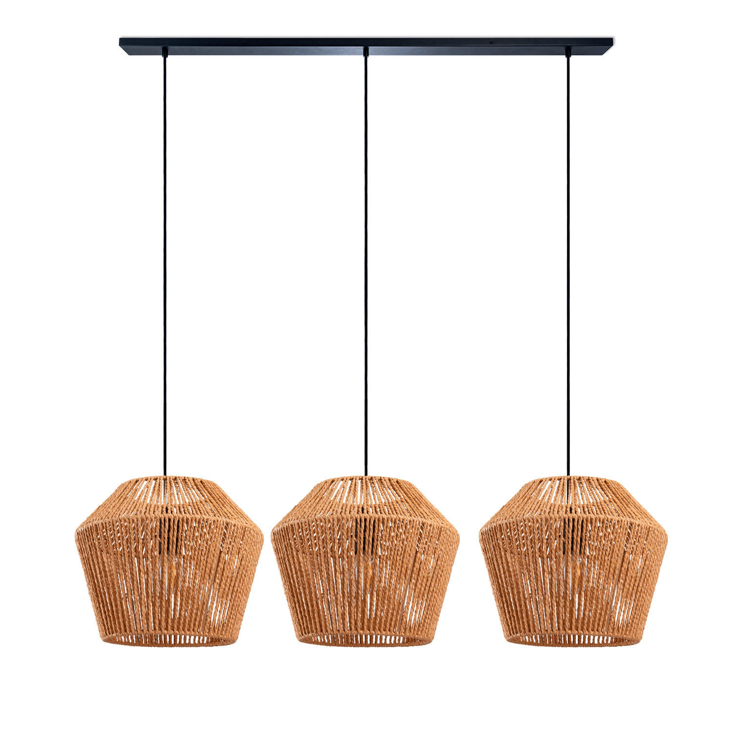 PENDELLEUCHTE Hugo Pd3 Pinto - Schwarz, Metall (33/33/27cm) - Paco Home