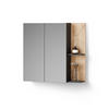 SPIEGELSCHRANK Ronco Anthrazit/Goldkraft Eiche 80 x 75 cm - Anthrazit/Eiche Wotan, Holzwerkstoff (80/75/17.2cm) - Livinity®
