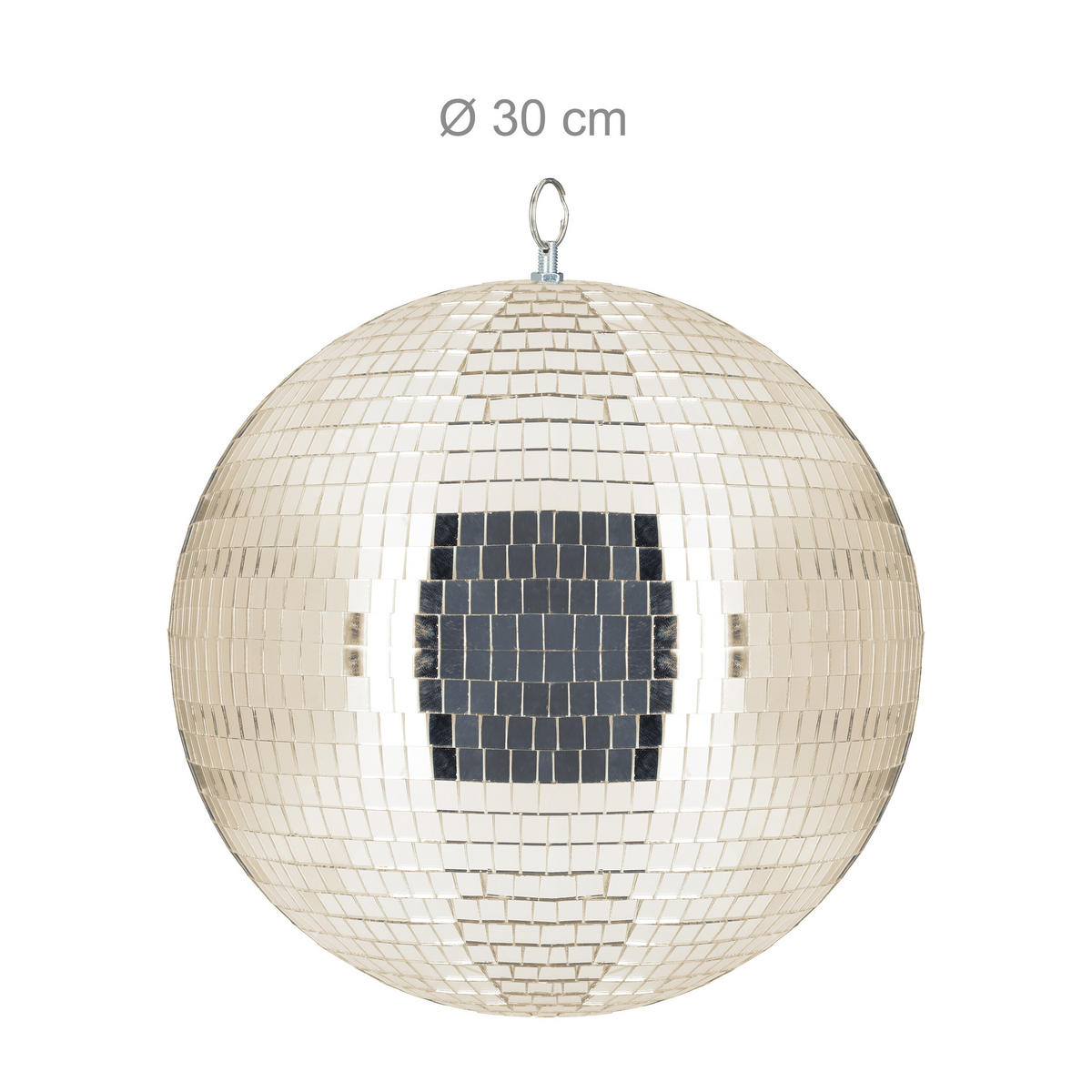 DISCO - béžová, textil/sklo (30/30/30cm) - Relaxdays