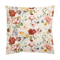 DEKOKISSEN Blumen Aquarell Vintage Muster auf Beige 40/40 cm - Eichefarben, Textil (40/40/10cm) - Bilderwelten