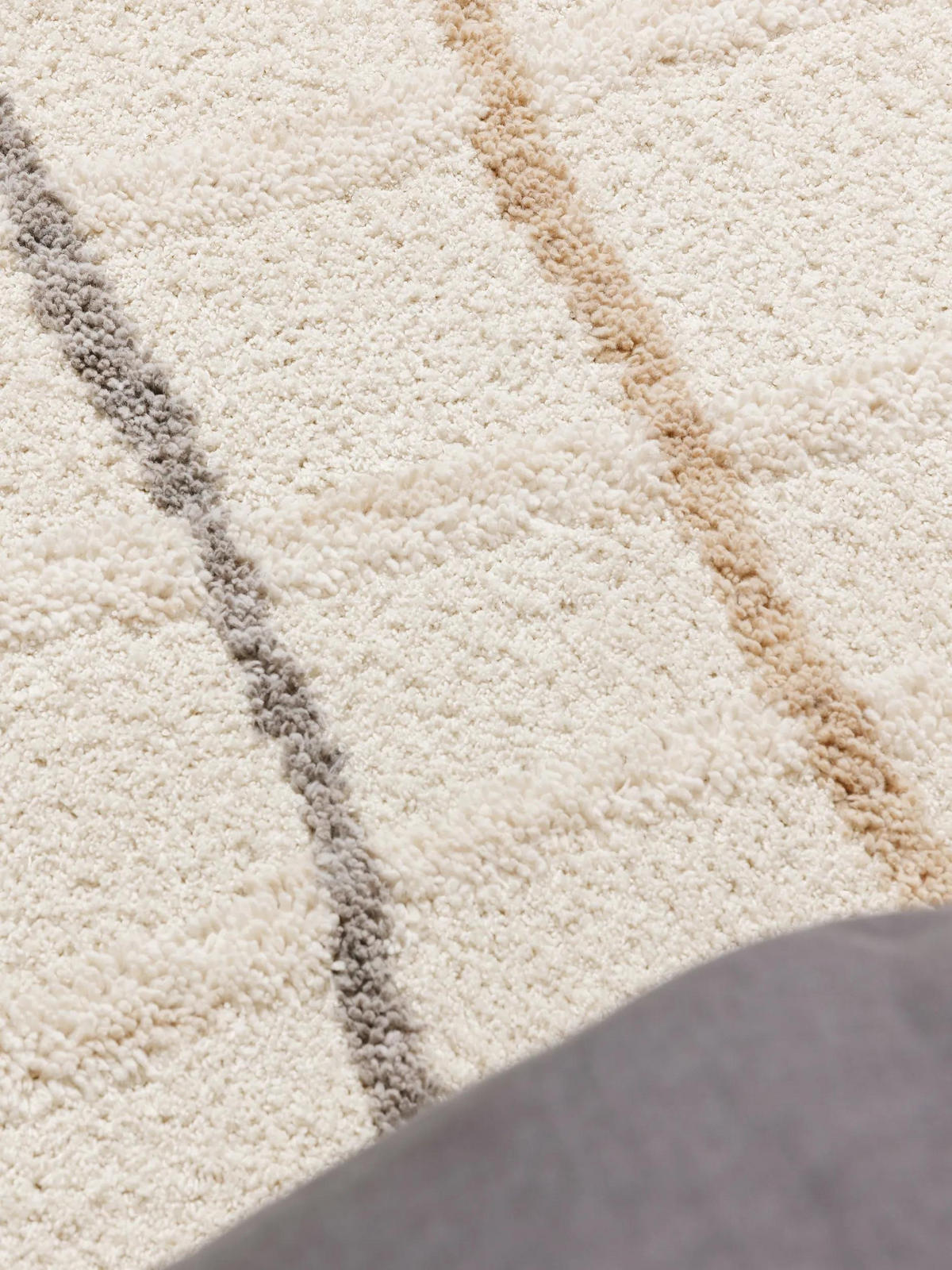 TEPPICH Junis Cream 120/170 cm - Creme, Naturmaterialien/Textil (120/170cm) - benuta