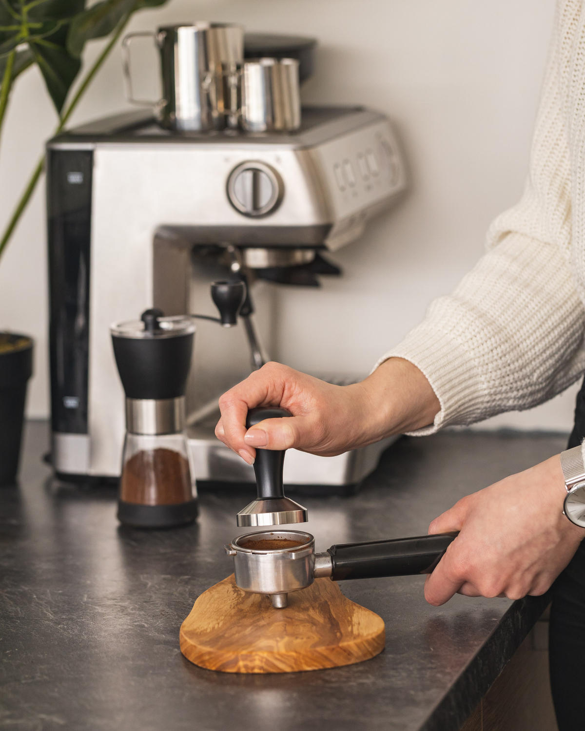 KAFFEESTAMPFER Kaffee Barista Tamper - Schwarz - ø 5 cm - Schwarz, Metall (2/9/6cm) - Jay Hill
