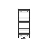 BADHEIZKÖRPER Sahara 500x1200 mm Anthrazit gerade mit Ventil Eckform - Anthrazit, Metall (50/120/3cm) - LuxeBath