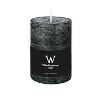 STUMPENKERZE Rustik Marble Style Grau 100 x Ø 68 mm, 1 Stück - Grau, Paraffin (10cm) - Wiedemann Kerzen