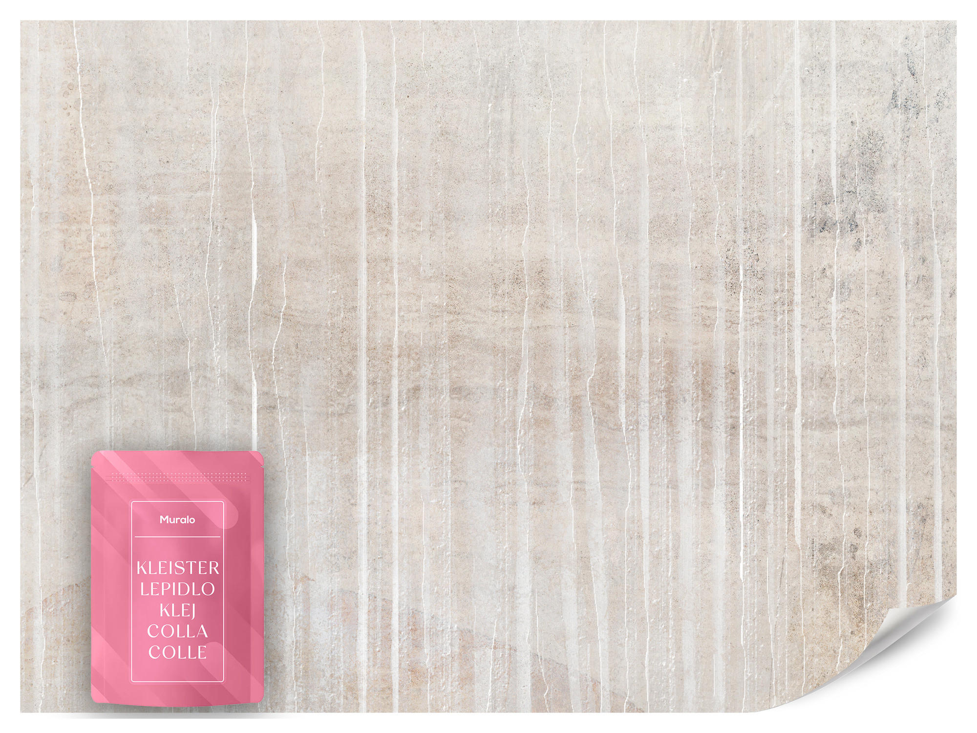 FOTOTAPETE Beton Optik Abstraktion Vintage Stil 200x140 - Beige/Braun, Papier (200/140cm) - Muralo