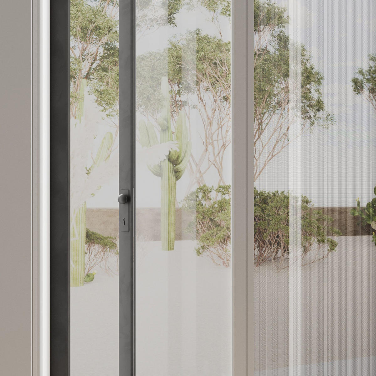 INSEKTENSCHUTZTÜR plissiert weiß - Weiß, Textil (96/206/3.7cm) - Cocoon Home Concepts