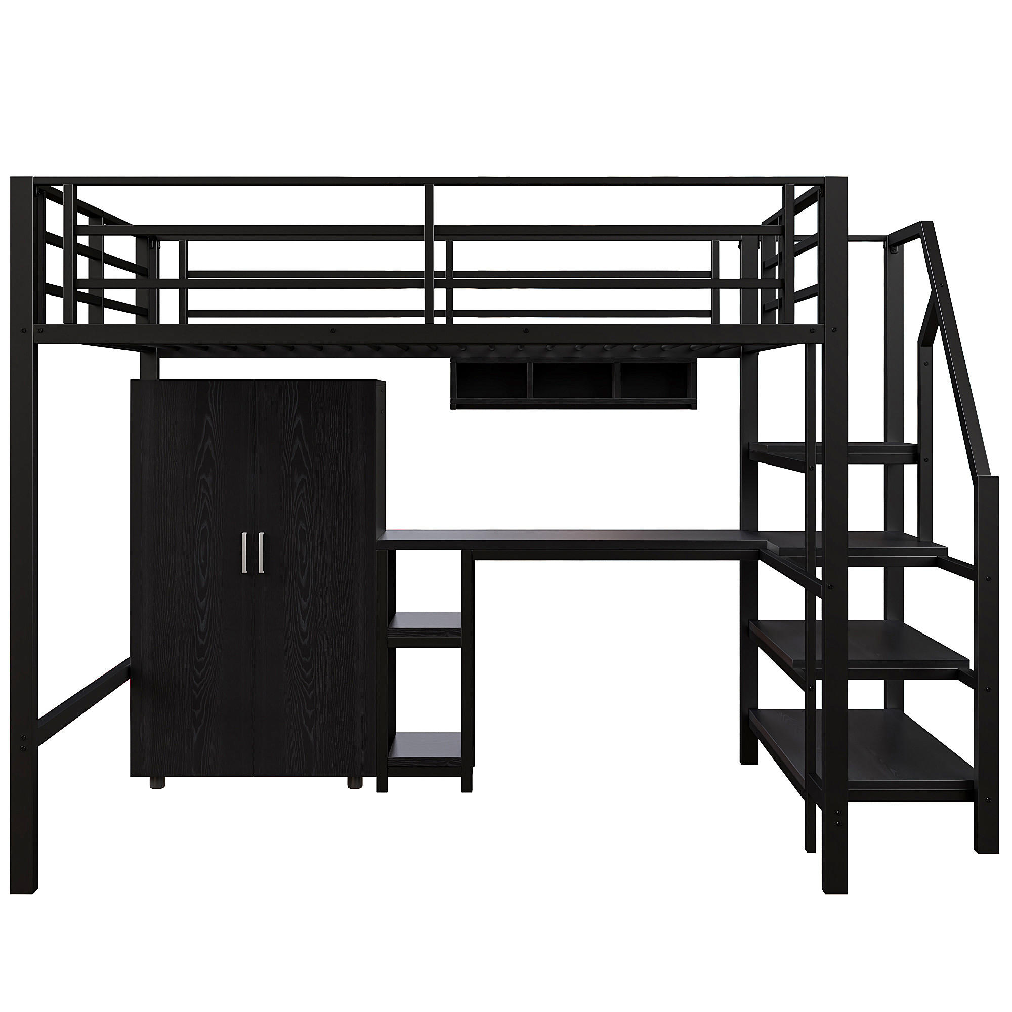 HOCHBETT 140/200 cm Schwarz - Schwarz, Metall - Raumix