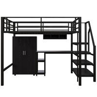 HOCHBETT 140/200 cm Schwarz - Schwarz, Metall - Raumix