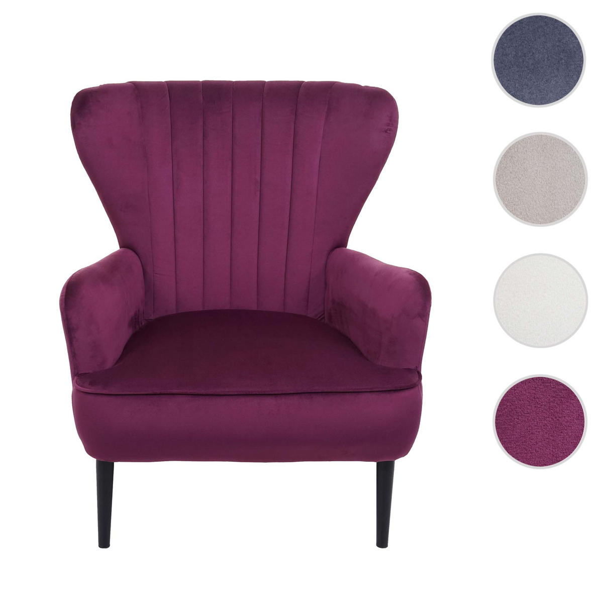 LOUNGE-SESSEL Bordeaux - Bordeaux, Textil (75/87/75cm) - MCW
