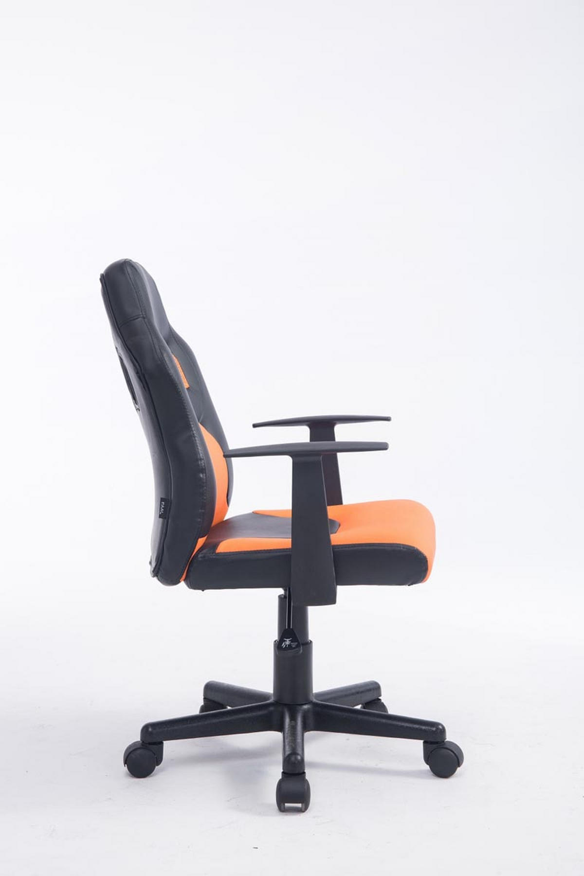 BÜROSTUHL Funny, Kunstleder Schwarz/Orange - Orange, Kunststoff/Textil (56/93/59cm) - TPFLiving