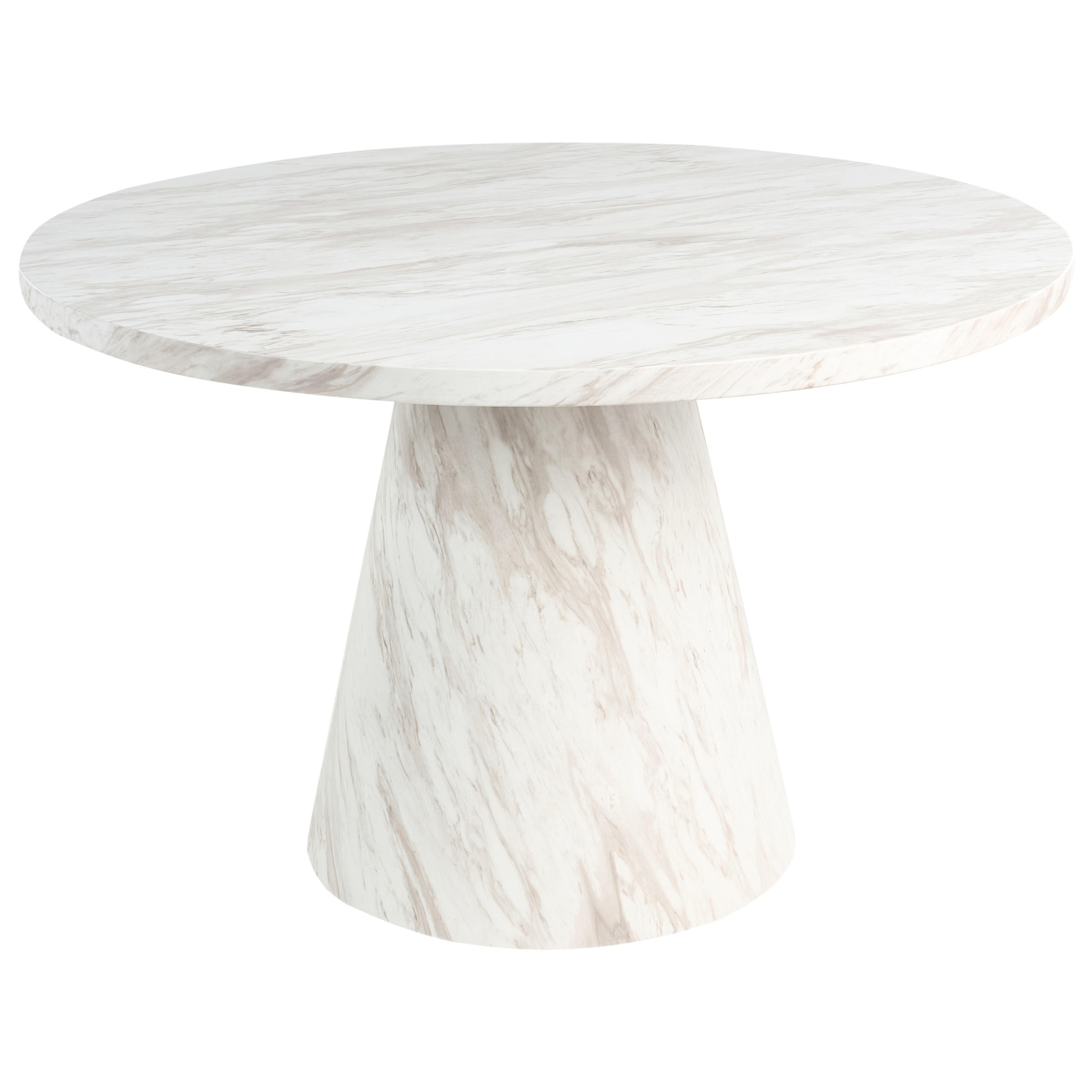 ESSTISCH Weiß Mere - Weiß, Holzwerkstoff (120/120/74cm) - Beliani