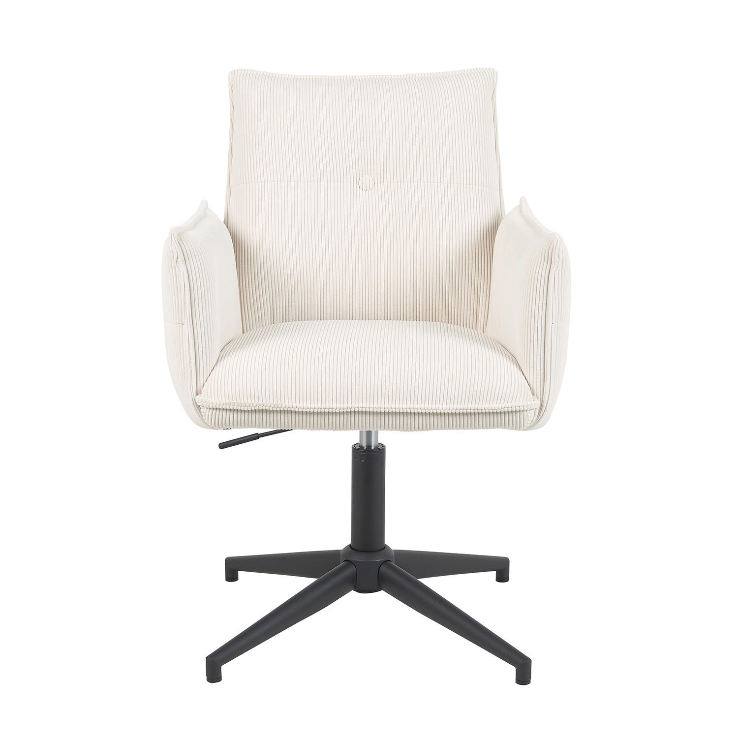 BÜROSTUHL Mika-Till - Creme/Schwarz, Textil/Metall (60/85/63cm) - DUBI Möbel