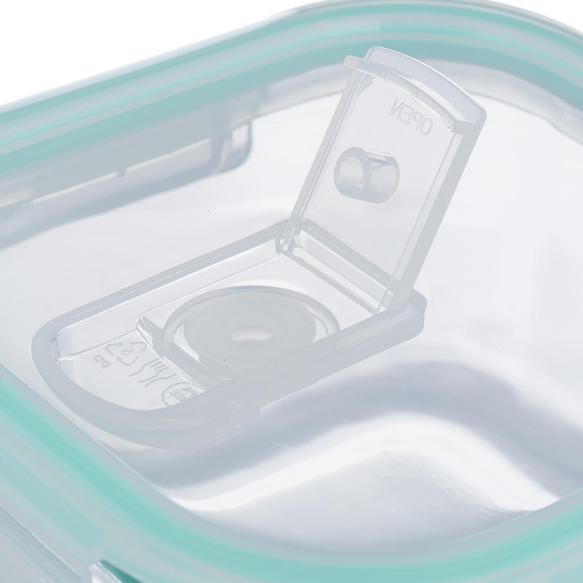 GLASBEHÄLTER-SET - Transparent, Glas/Kunststoff (14.5/7/14.5cm) - Relaxdays