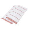 KÜCHENHANDTUCH 2er-Set, 100% Baumwolle gestreift - Orange, Textil (50/70cm) - Homescapes