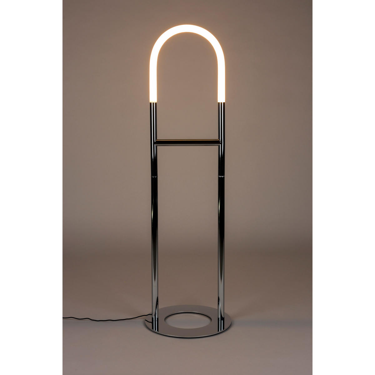 STEHLAMPE Arch Chrom - Silberfarben, Metall (40/40/135cm) - Zuiver