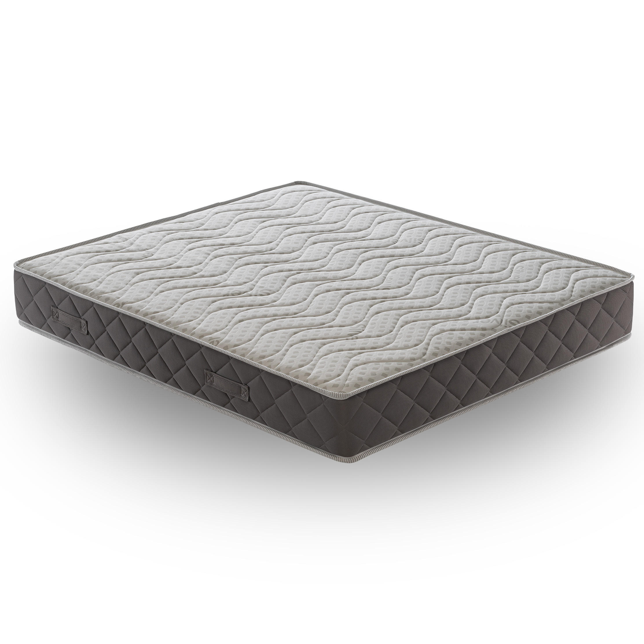MATRATZE 200x200, Höhe 21 cm, Memory-Schaum, SILVER SAFE - Weiß, Textil (200/200cm) - iLoveSleep