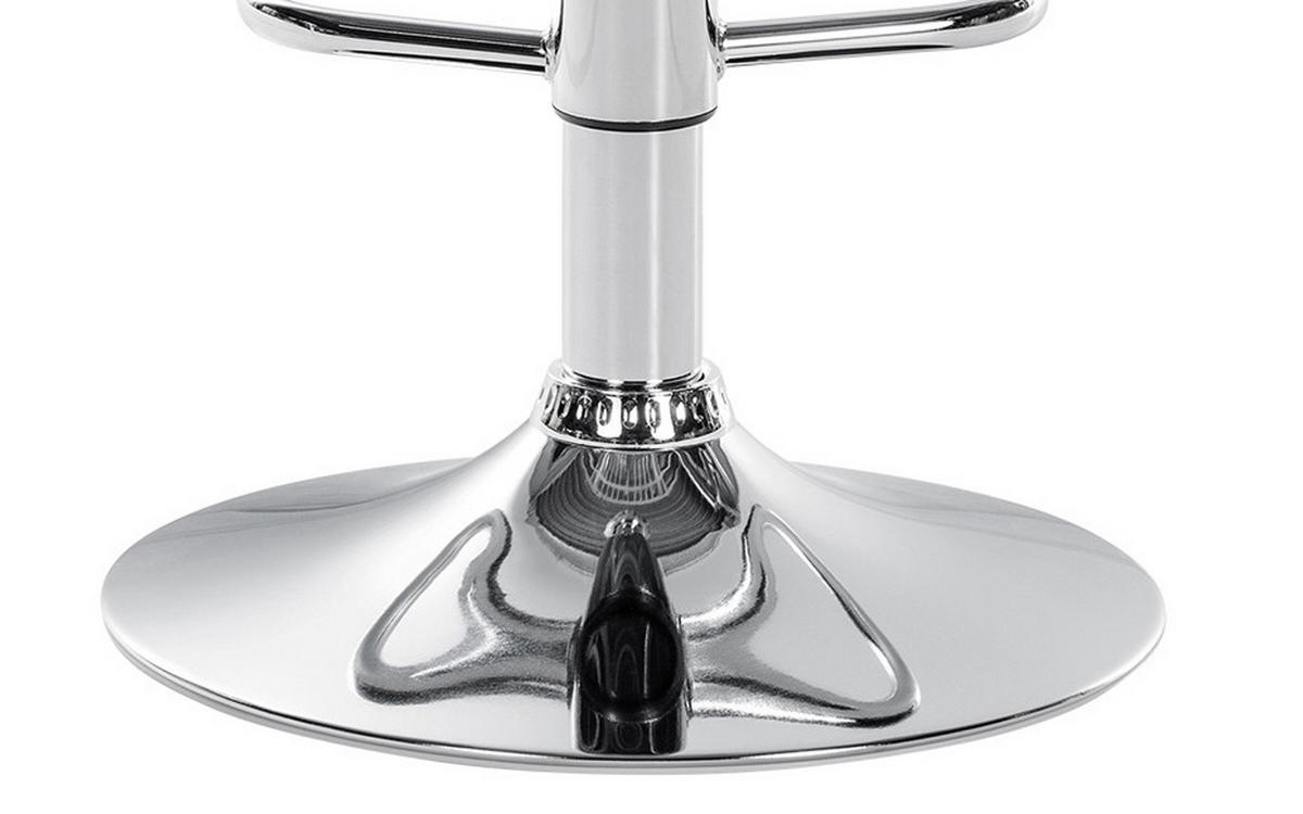 BARHOCKER Lexus Samt Chrom schwarz - Chromfarben/Schwarz, Textil/Metall (45/110/46cm) - TPFLiving