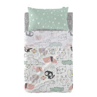 BETTWÄSCHE 2er-Set teiliges best buddies 100x130 cm (kinderbett) mehrfarbig - Multicolor, Textil (100/130cm) - Happy Friday