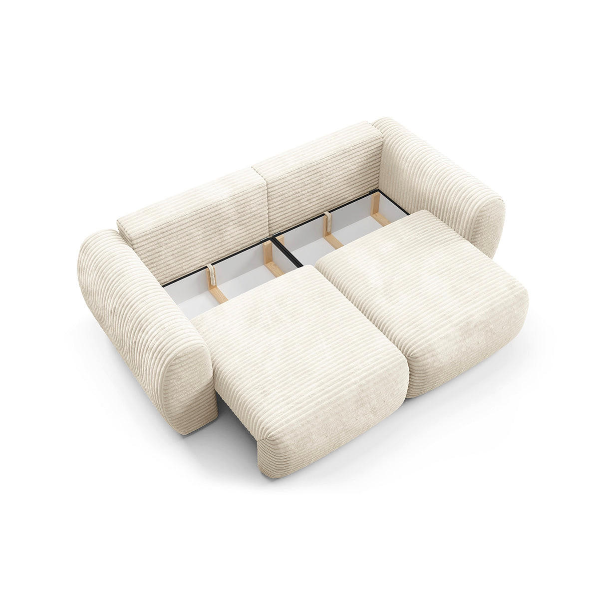 SOFA Camilla 3 Sitzplätze Weiß - Weiß, Holz (266/95/121cm) - Petits-meubles