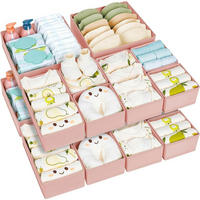 SCHUBLADEN Organizer 15-teiliges Set Rosa - Rosa, Textil (15/9/30cm)