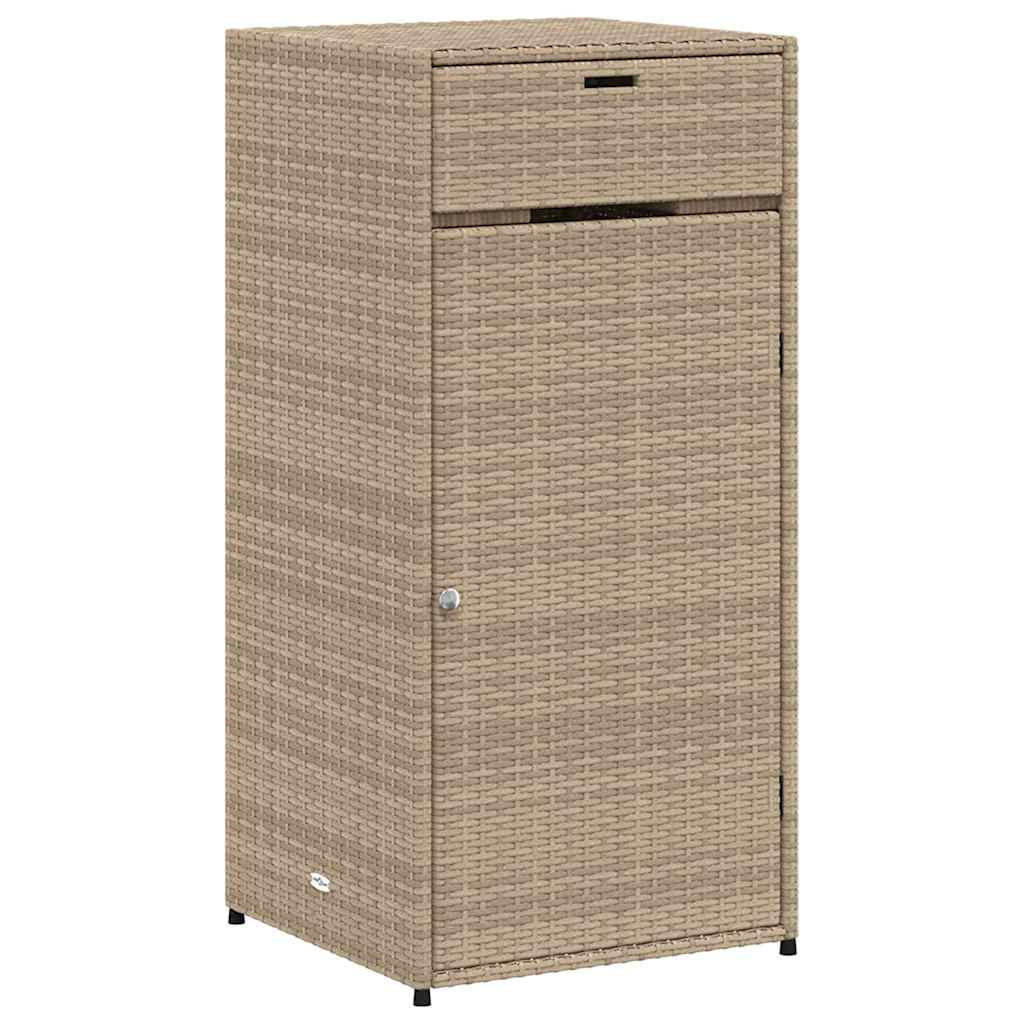 GARTENSCHRANK Beige 55/55/111 Cm Poly Rattan - Beige, Kunststoff (55/111/55cm) - vidaXL