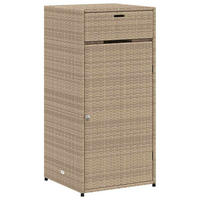GARTENSCHRANK Beige 55/55/111 Cm Poly Rattan - Beige, Kunststoff (55/111/55cm) - vidaXL