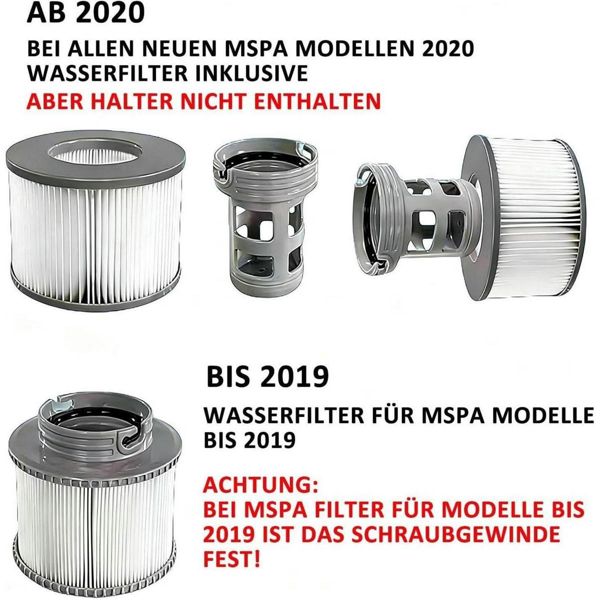 ERSATZFILTER 4er Set für Whirlpool ab 2020 - Weiß, Kunststoff (22/7/22cm)