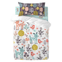 BETTBEZUG 2er-Set teiliges woodland 115x145 cm (kinderbett) mehrfarbig - Multicolor, Textil (115/145cm) - Happy Friday