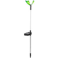 LED-SOLAR-GARTENSTAB - grün mit automatischer Beleuchtung und einfacher Installation für Blumenbeete und Gartenwege, 1er-Set - Grün, Kunststoff (10/10/70cm) - Northpoint