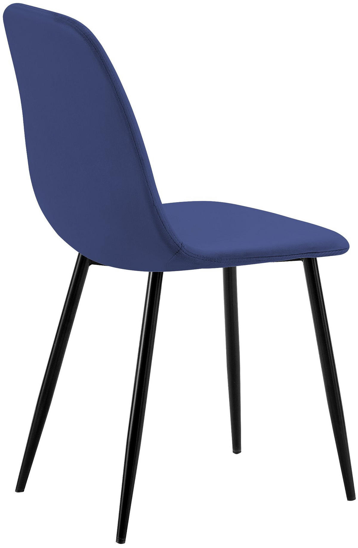 STUHL Metall blau - Blau/Schwarz, Textil/Metall (45/88/54cm) - CLP